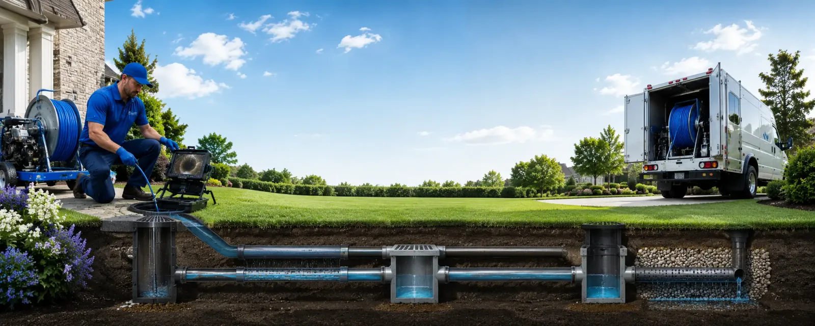 Outdoor drain cleaning information for Gibson, NC
